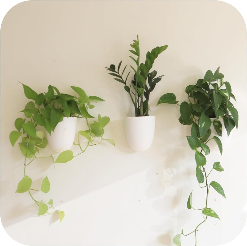 Make Good Store PlantPod Classic - Self-Watering Wall Planters (3, White) - Easy to Water and Install - Lightweight - Design Your Own Vertical Garden - Wall Planters for Indoor Plants - Image 1
